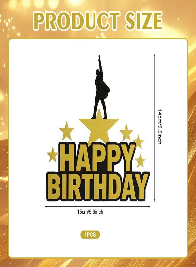 Vozekrod Broadway Musical Cake Topper - Musical Star Happy Birthday Cake Decoration, Party Supplies for Theater Fans, Kids & Adults - Image 2